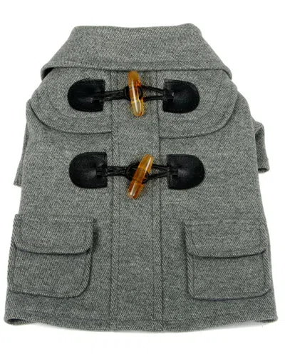 Pet Life Military Static Riveted Fashion Collared Coat In Gray