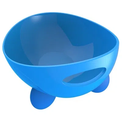 Pet Life 'modero' Dishwasher Safe Modern Tilted Dog Bowl In Blue