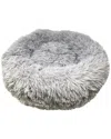 Pet Life Nestled High Grade Medium Plush Soft Round Bed In Grey