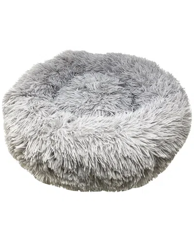 Pet Life Nestled High Grade Medium Plush Soft Round Bed In Grey