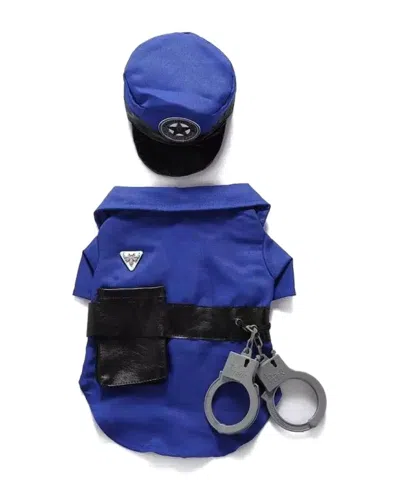 Pet Life Pawlice Pawtrol Police Pet Dog Costume Uniform In Blue