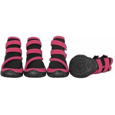 Pet Life 'performance-coned' Premium Stretch High Ankle Support Dog Shoes - Set Of 4 In Multi