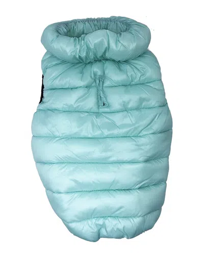 Pet Life Pursuit Quilted Ultra Plush Thermal Dog Puffer In Aqua
