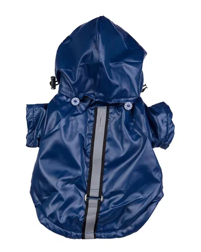 Pet Life Reflecta Sport Adjustable Weather Proof Pet Rainbreaker Jacket In Blue