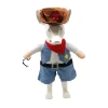 Pet Life Rodeo Bones' Cowboy Uniform Dog Costume In Multi