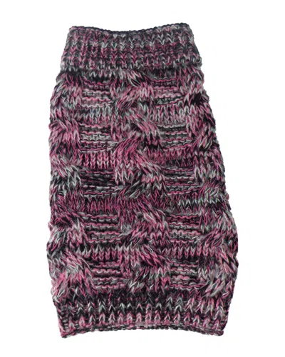 Pet Life Royal Bark Heavy Cable Knitted Designer F In Multi