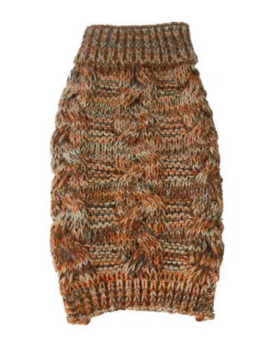 PET LIFE PET LIFE ROYAL BARK HEAVY CABLE KNITTED DESIGNER PULLOVER