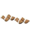 Pet Life Shearling Duggz Pet Shoes In Brown And White