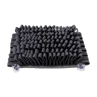 Pet Life Sniffer Grip Interactive Anti-skid Suction Snuffle Dog Feeding Mat In Black