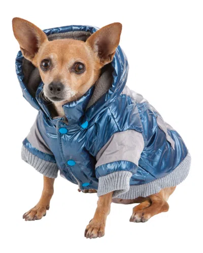 Pet Life Sporty Vintage Aspen Pet Ski Jacket In Blue