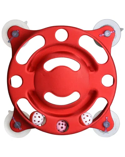 Pet Life Sticky Swipe Interactive Suction Cup Kit In Red