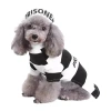 Pet Life Striped Retro Inmate Prisoner Uniform Dog Costume In Multi