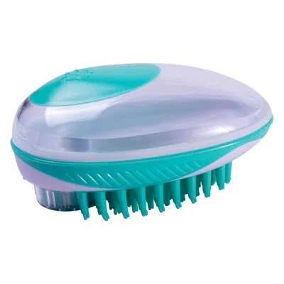 Pet Life 'swasher' Shampoo Dispensing Massage And Bathing Brush In Green