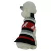 Pet Life The  Dog Patterned Stripe Fashion Ribbed Turtle Neck Pet Sweater In Red