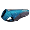 Pet Life The  Helios Altitude-mountaineer Wrap-hook And Loop Protective Waterproof Dog Coat W/ Blacks In Blue