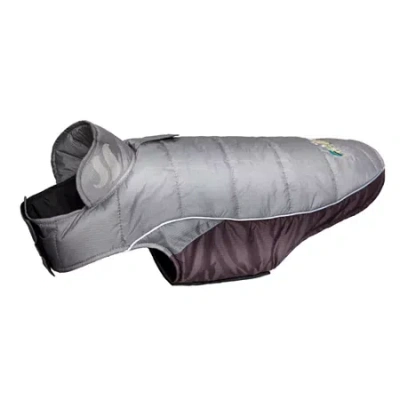 Pet Life The  Helios Hurricane-waded Plush 3m Reflective Dog Coat W/ Blackshark Technology In Gray