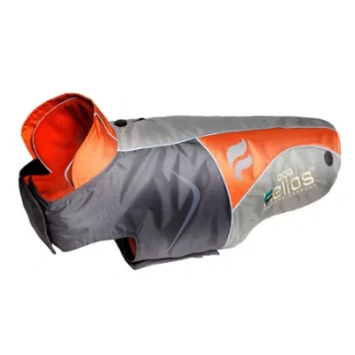 Pet Life The  Helios Lotus-rusher Waterproof 2-in-1convertible Dog Jacket W/ Blackshark Technology In Orange