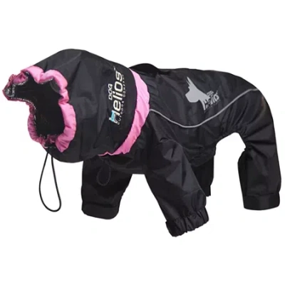 Pet Life The  Helios Weather-king Ultimate Windproof Full Bodied Pet Jacket In Black