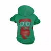 Pet Life Led Lighting Cool Santa Shades Hooded Sweater In Green