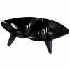 Pet Life The  Melamine Couture Sculpture Double Food And Water Dog Bowl In Black