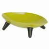 Pet Life The  Melamine Couture Sculpture Single Dog Bowl In Green