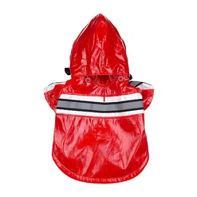 PET LIFE THE PET LIFE REFLECTA-SPORT ADJUSTABLE WEATHER-PROOF PET WINDBREAKER JACKET