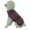 Pet Life The  Royal Bark Heavy Cable Knitted Designer Fashion Dog Sweater In Gray