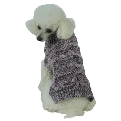 Pet Life The  Royal Bark Heavy Cable Knitted Designer Fashion Dog Sweater In Pink