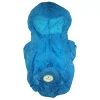 Pet Life The  The Ultimate Waterproof Thunder-paw Adjustable Zippered Folding Travel Dog Raincoat In Blue