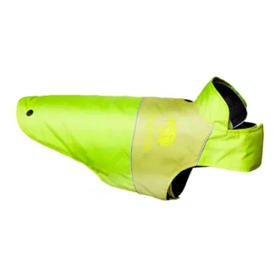 Pet Life The  Touchdog Lightening-shield Waterproof 2-in-1 Convertible Dog Jacket W/ Blackshark Techn In Yellow