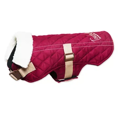 Pet Life The  Touchdog Original Sherpa-bark Designer Fashion-forward Dog Coat In Pink