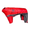 Pet Life The  Touchdog Quantum-ice Full-bodied Adjustable And 3m Reflective Dog Jacket W/ Blacksharkt In Red