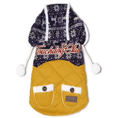 Pet Life The  Touchdog Snowadayz Pom Pom Pet Hoodedsweater In Multi