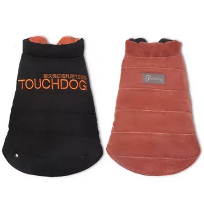 Pet Life The  Touchdog Waggin Swag Reversible Insulated Pet Coat In Black