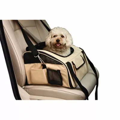 Pet Life The  Ultra-lock' Collapsible Safety Travel Wire Folding Pet Car Seat Carrier In Multi