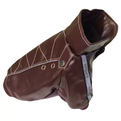 Pet Life The  Wuff-rider Fashion Suede Stitched Pet Coat In Brown