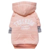 Pet Life Touchdog Hampton Beach Designer Ultra Soft Sand-blasted Cotton Pet Dog Hoodie Sweater In Pink