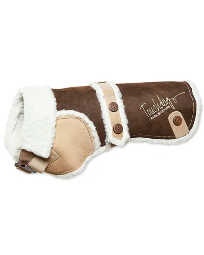Pet Life Touchdog Original Sherpa Bark Designer Fashion Forward Dog Coat In Multi
