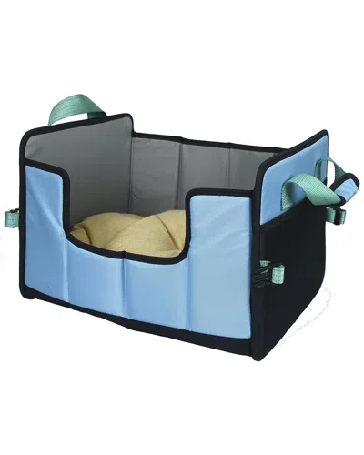 Pet Life Travel Nest Folding Travel Cat & Dog Bed In Blue