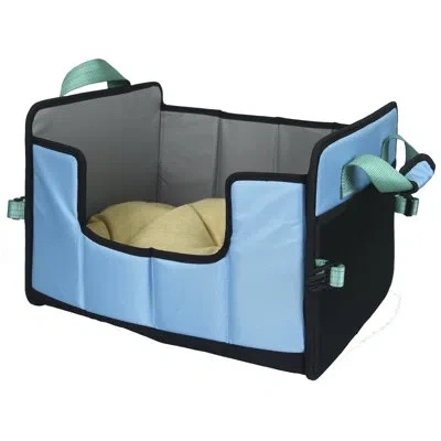 Pet Life 'travel-nest' Folding Travel Cat And Dog Bed In Blue