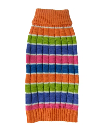 Pet Life Tutti Beauty Rainbow Heavy Cable Knitted Ribbed De In Multi