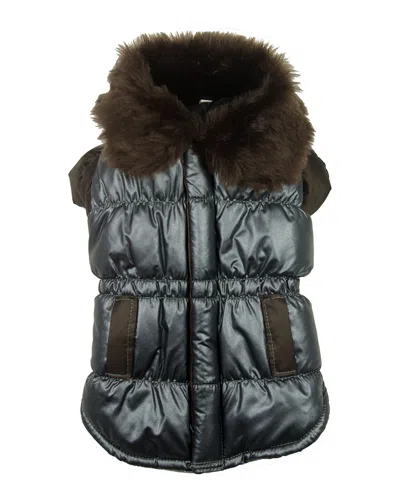 Pet Life Ultra Fur Track Collared Metallic Pet Jacket In Multi