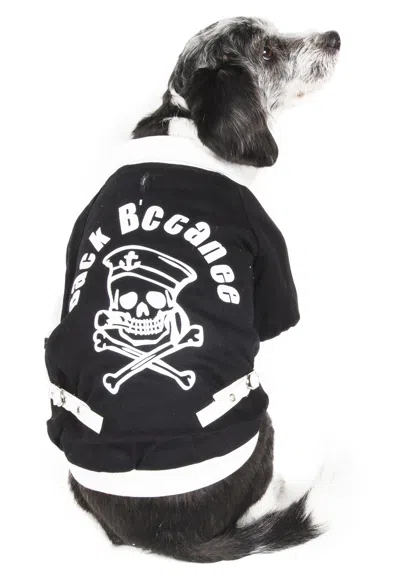 Pet Life 'varsity-barkcity' Buckled Collared Dog Coat Jacket In Orange
