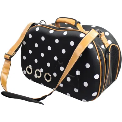 Pet Life 'venta-shell' Airline Approved Perforated Dotted Collapsible Military Grade Fashion Designer Pet Dog In Multi