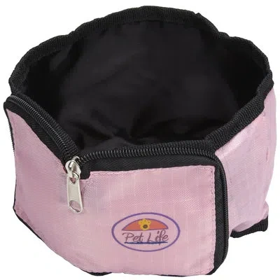 Pet Life Wallet Travel Pet Bowl In Pink
