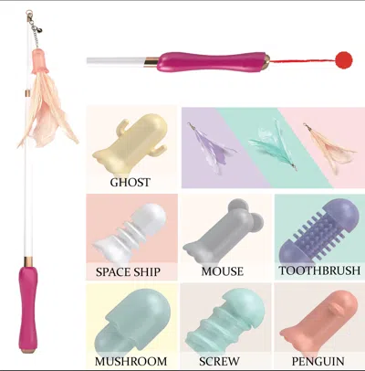 Pet Life 'wander-cat' Customizeable And Extendable 10-in-1 Attachment Laser Cat Teaser In Multi