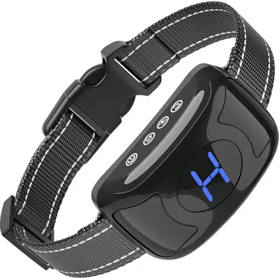 Pet Life Woofade 3-level Sensitivity Of Tone And Vibration Anti-bark Dog Collar In Black