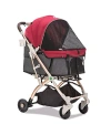 Pet Rover Lite Premium Light Travel Stroller In Red