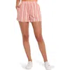 Petal And Pup Petal & Pup Aaliyah Stripe Cotton Shorts In Pink