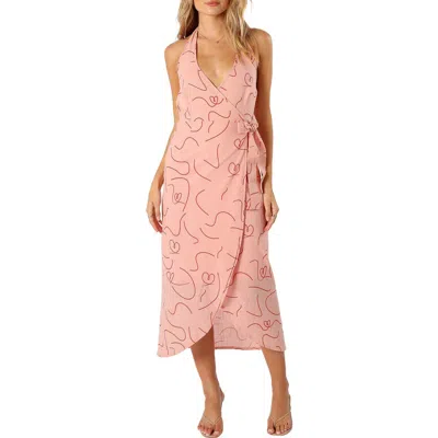 Petal And Pup Petal & Pup Abigail Halter Wrap Dress In Multi
